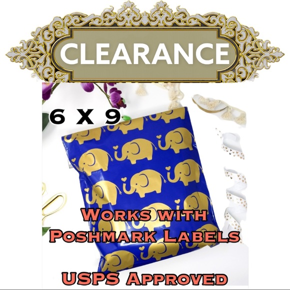 Other - 50 6X9 Elephant Poly Mailers CLEARANCE
